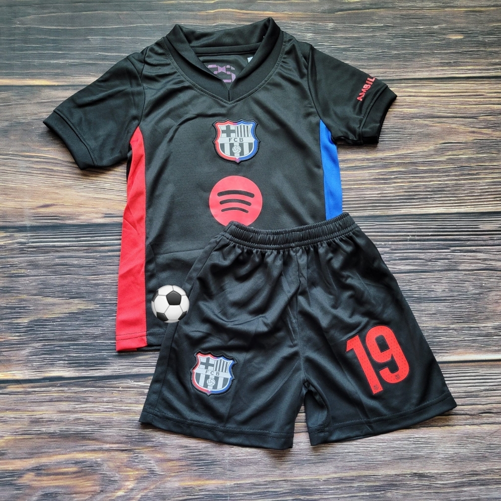 Barcelona Lamine yamal kid's soccer uniform